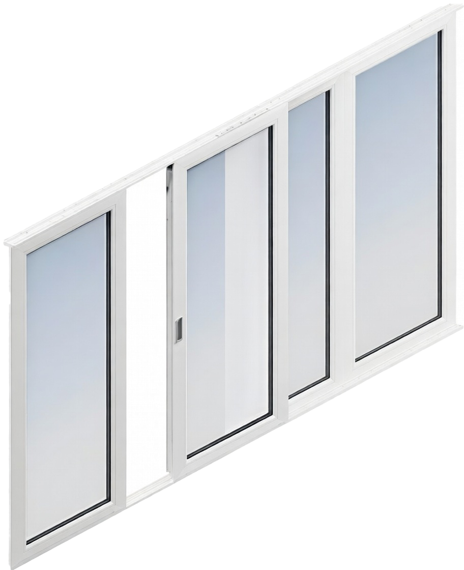 Прямой балкон с холодным остеклением