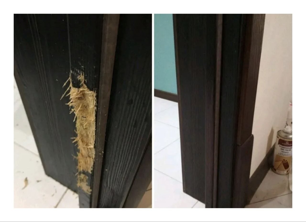 Ремонт повреждения дверной коробки