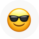 крутой смайлик с очками