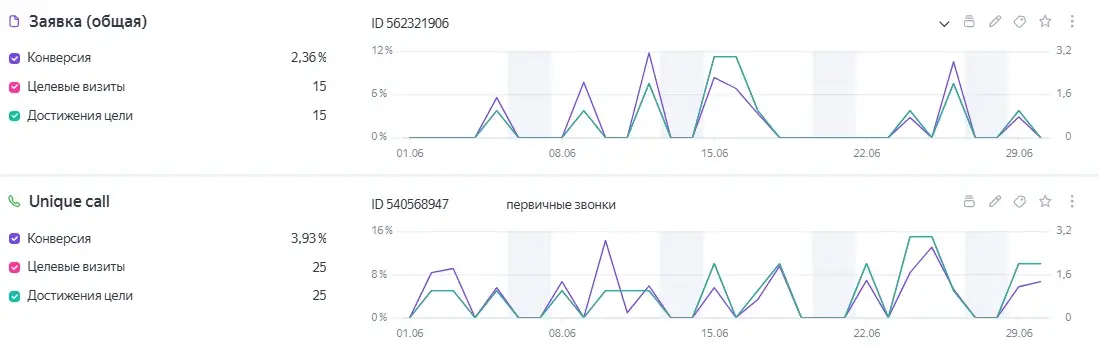 До запуска настроили отслеживание форм, звонков и ключевых действий на сайте.