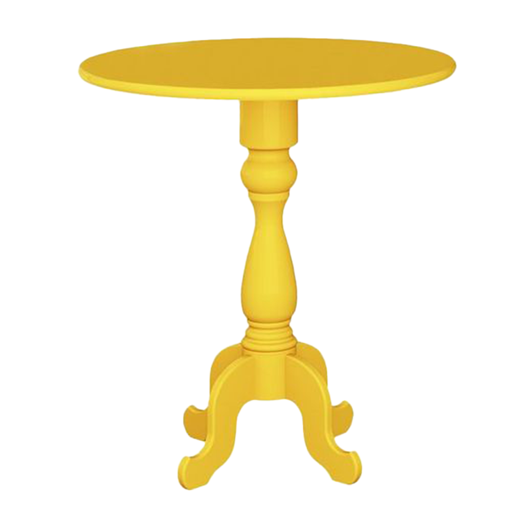 Яркий желтый стол, перекрашенный красками для мебели