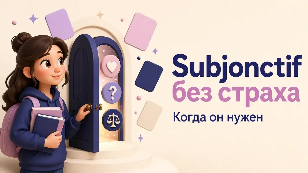 Иллюстрация к статье: Subjonctif во французском: когда он нужен и как перестать его бояться