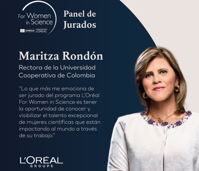 La rectora Maritza Rondón Rangel es jurada del programa “L’Oréal-UNESCO For Women in Science”