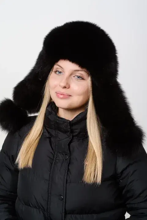 Ушанка «Зимушка» из норки и песца