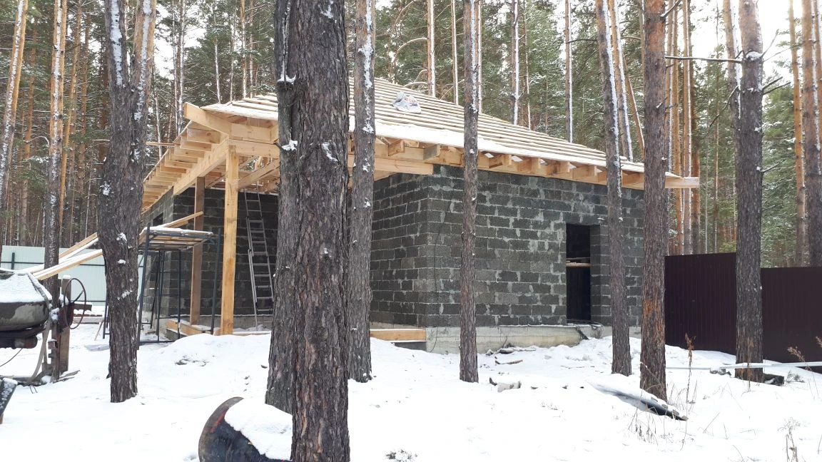 ДСК45 - строительство домов в Кургане. Монтаж крыши.