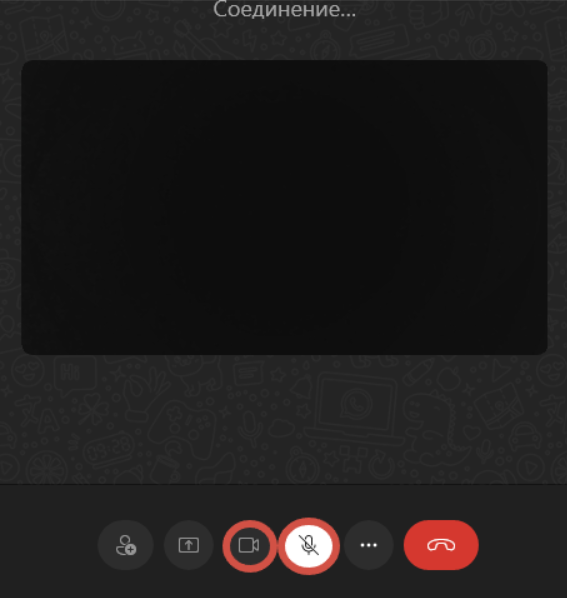 Если вы проводите занятие на платформе WhatsApp, но не видите или не слышите пациента, попросите его проверить значок микрофона и камеры на панели внизу.