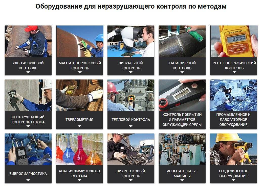 Оборудование для неразрушающего контроля по методам