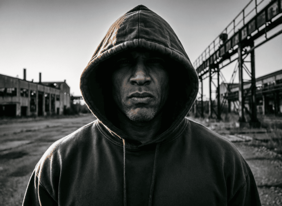 мужской худи с большим капюшоном