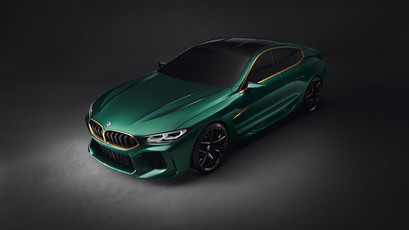 BMW m8 зеленая