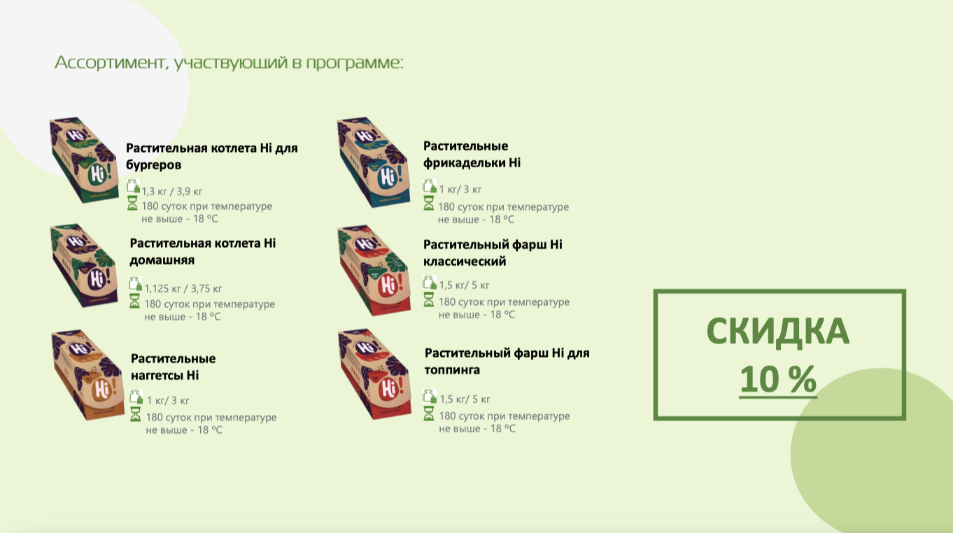Растительные альтернативы мяса Hi со скидкой 10%!