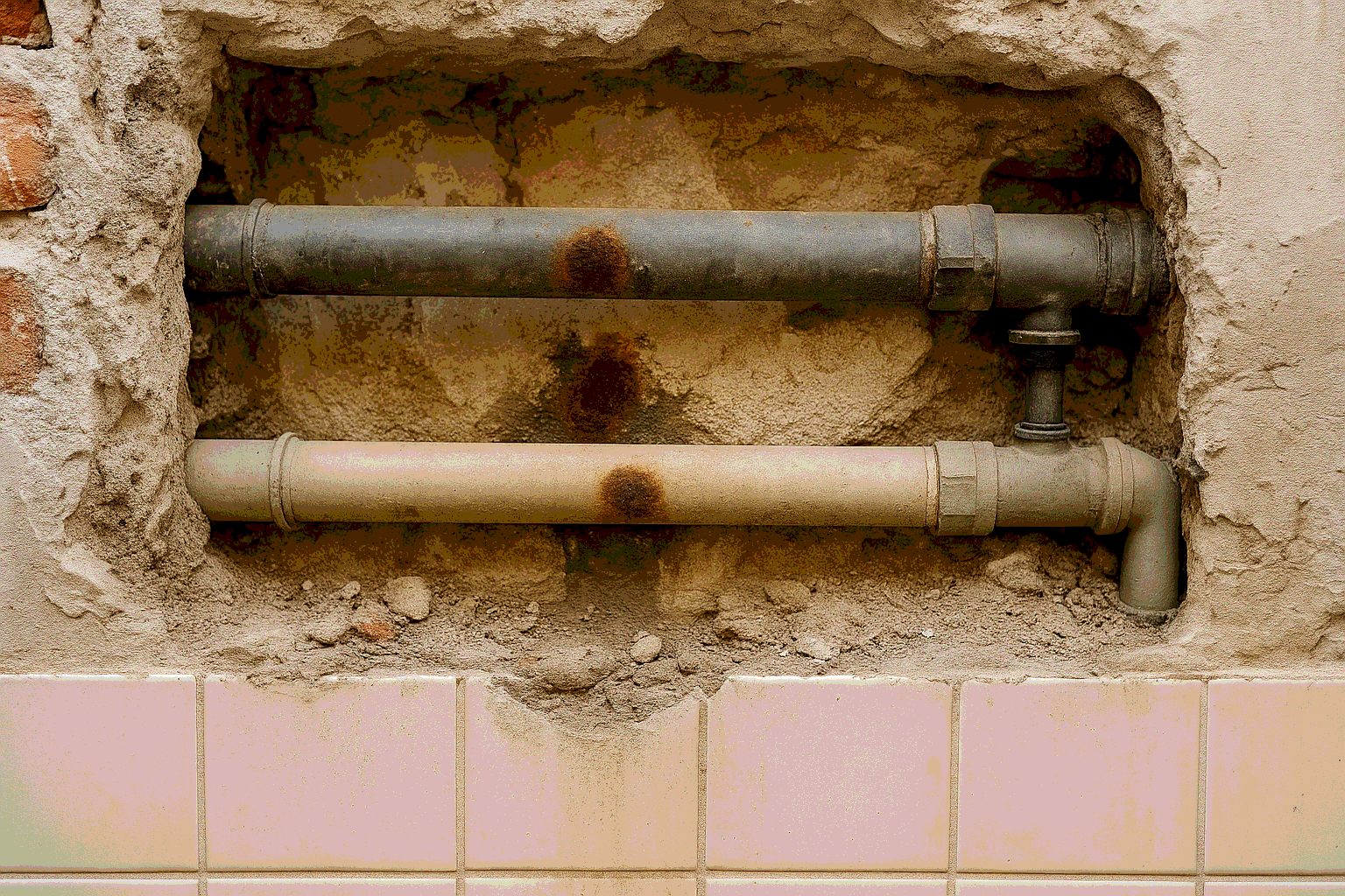 скрит теч в баня след демонтаж