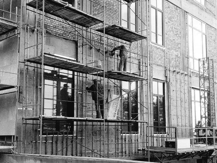 монтаж фасада