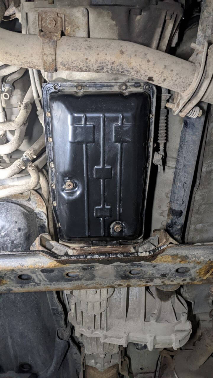 Установили на место поддон