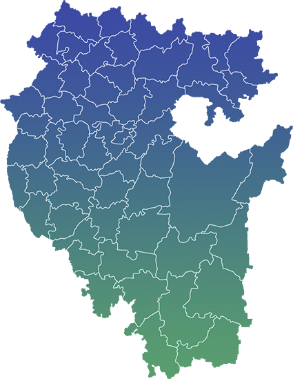 Карта Республики Башкортостан