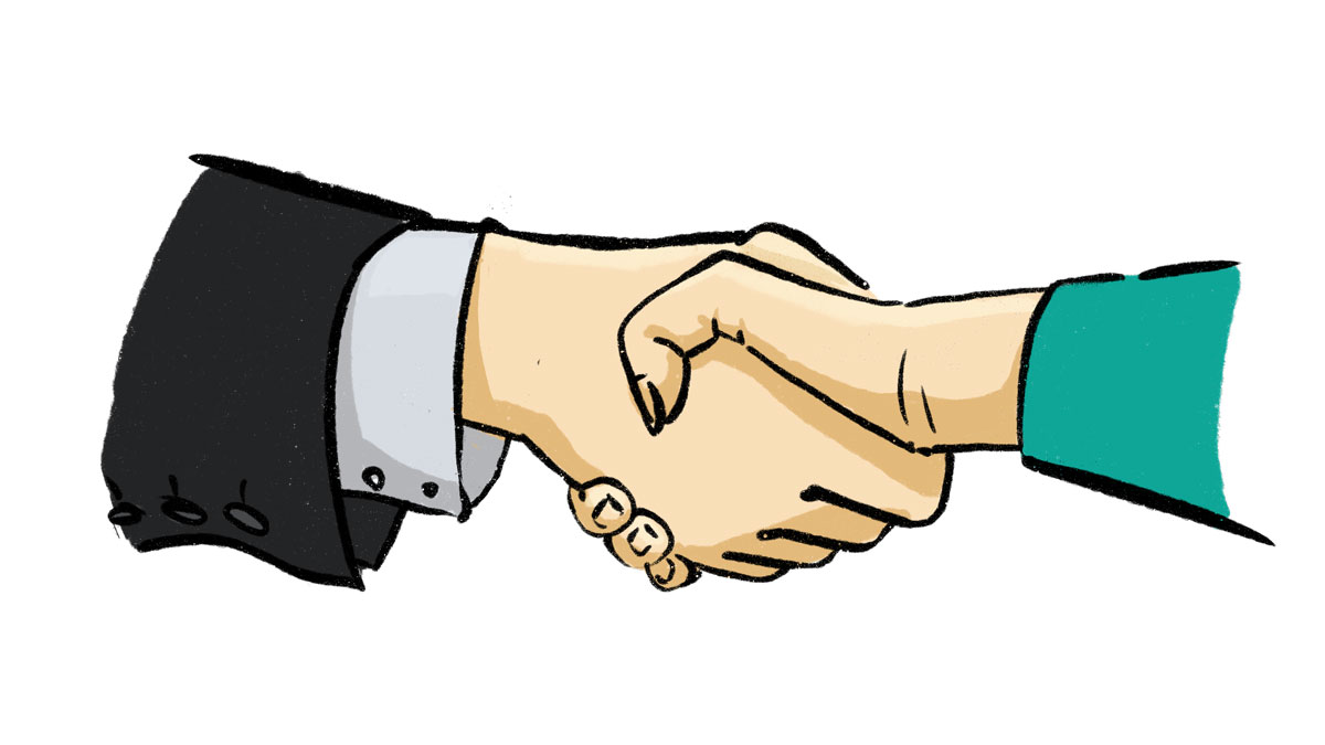 Рукопожатие, контракт, договор
