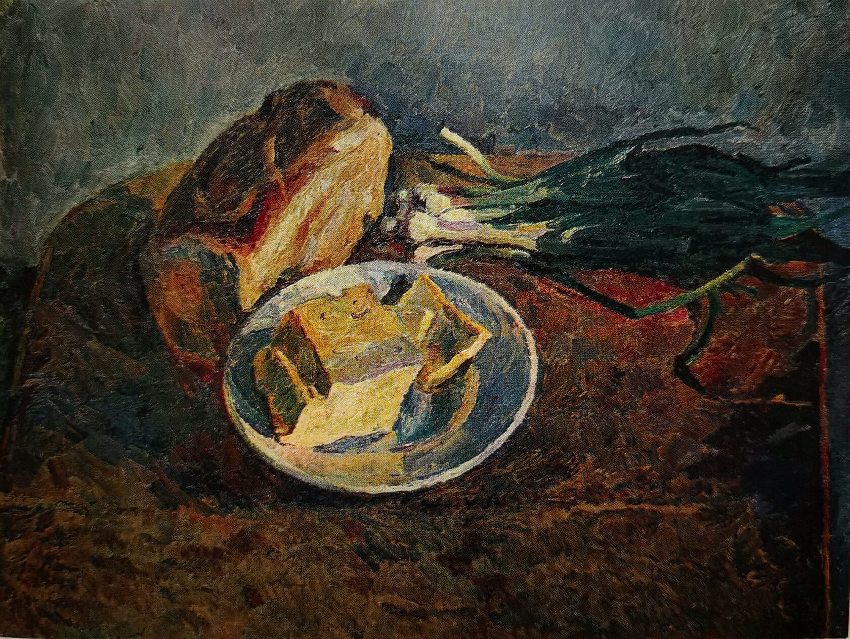 Натюрморт с сыром и луком, 1970 г.