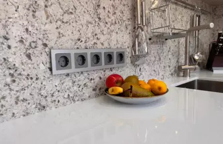 Современная кухня в цвете Серый Кашемир фото 14