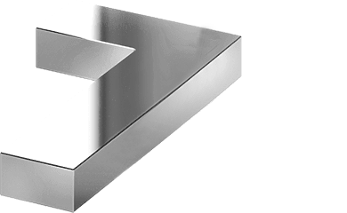 Лицо и борт металлической цифры из стали