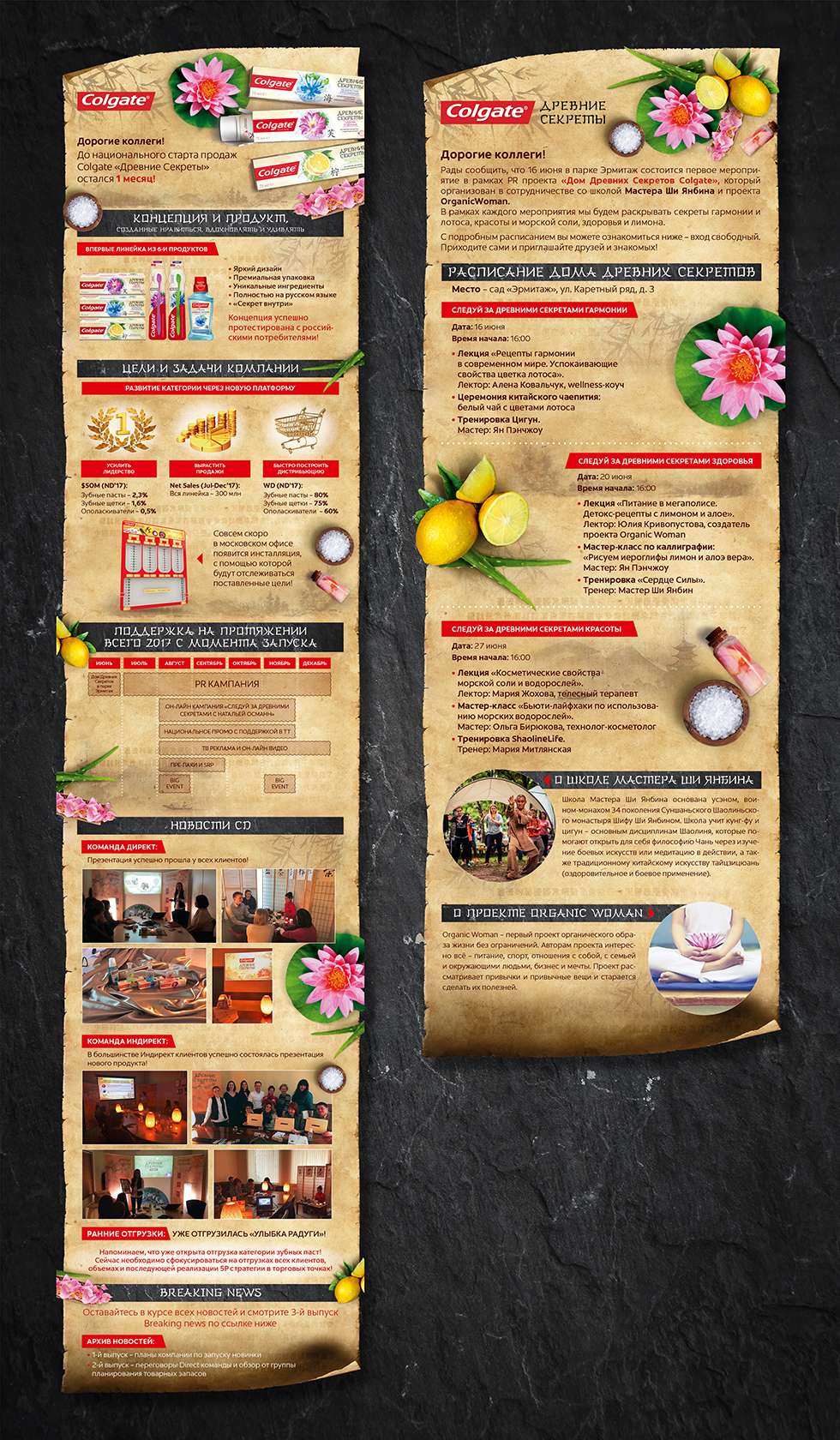 Письмо-рассылка Colgate Древние Секреты