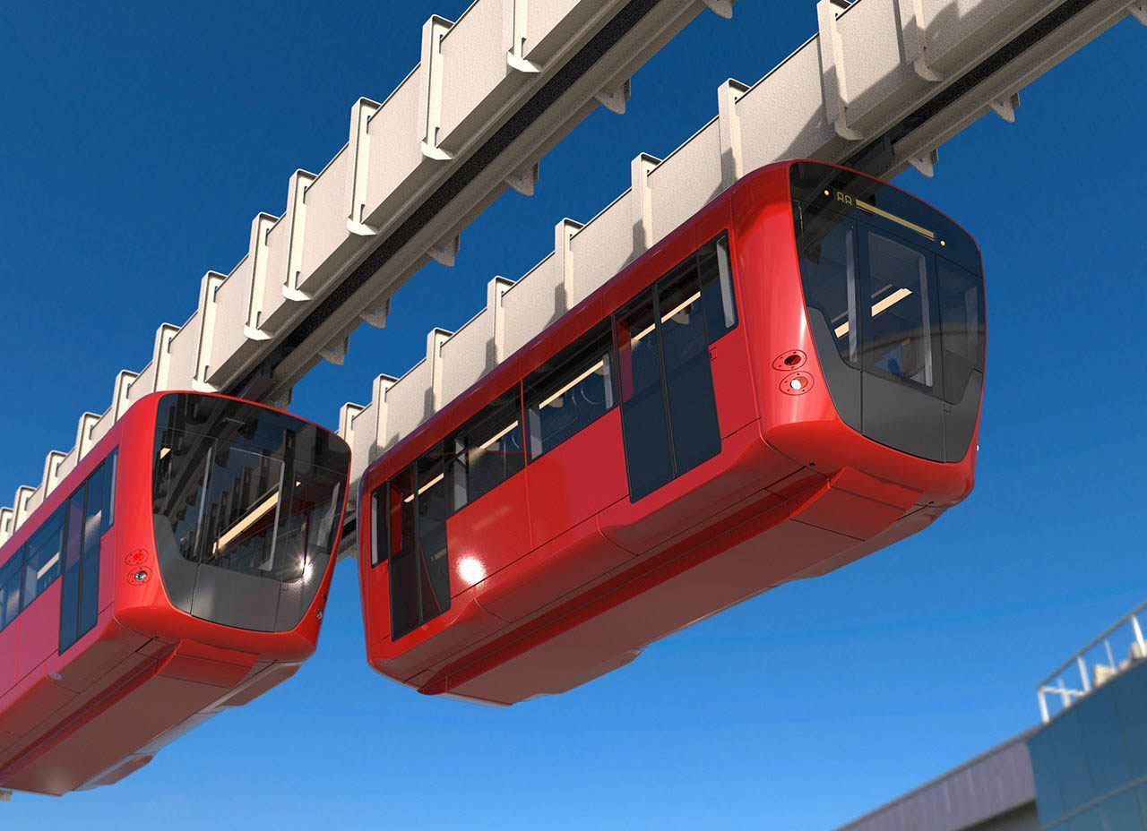 Транспортный дизайн монорельсового вагона системы Стрела с каркасно-панельным кузовом