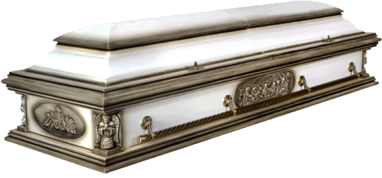 Гроб лакированный белый &quot;Вегас&quot;