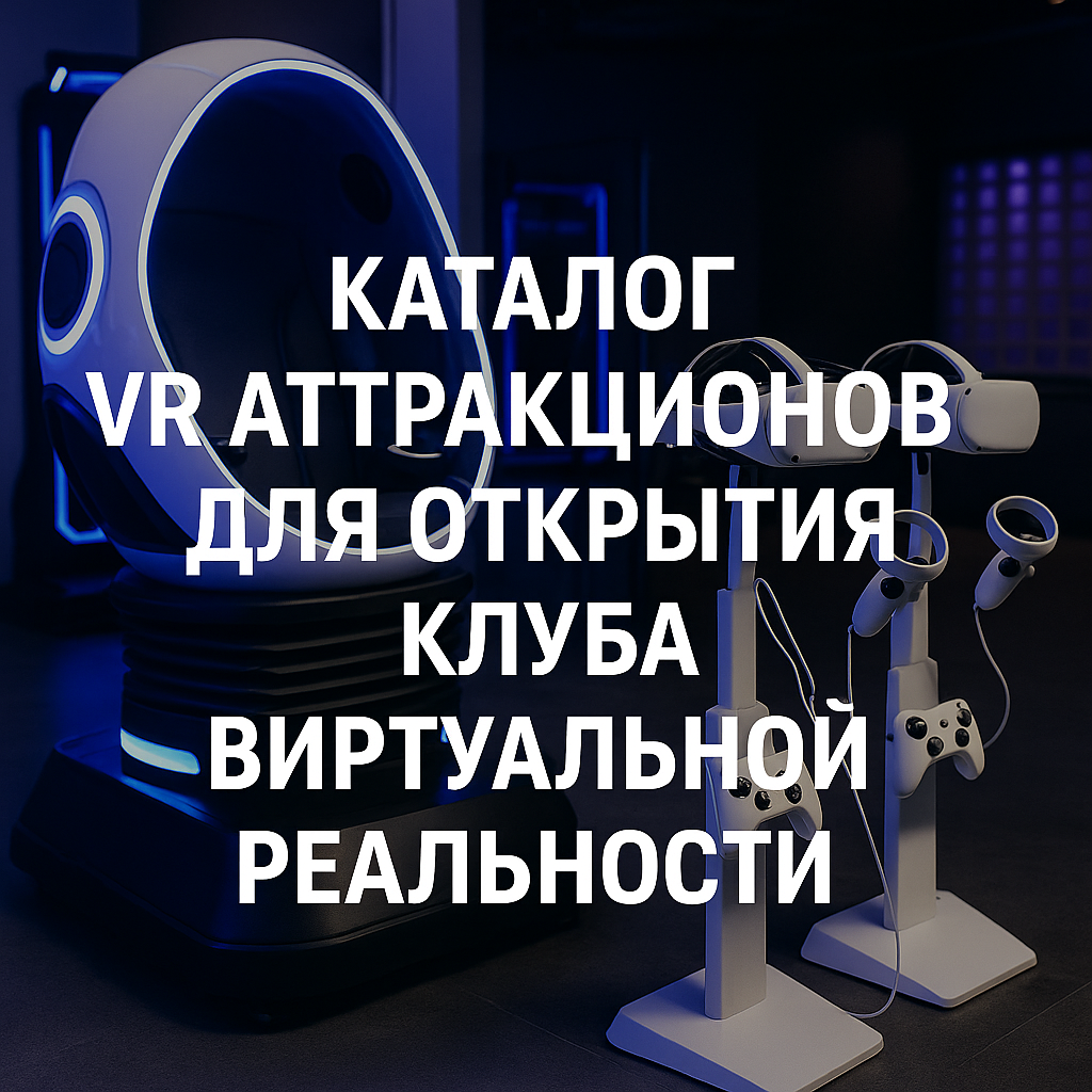 Каталог VR аттракционов с различными типами оборудования