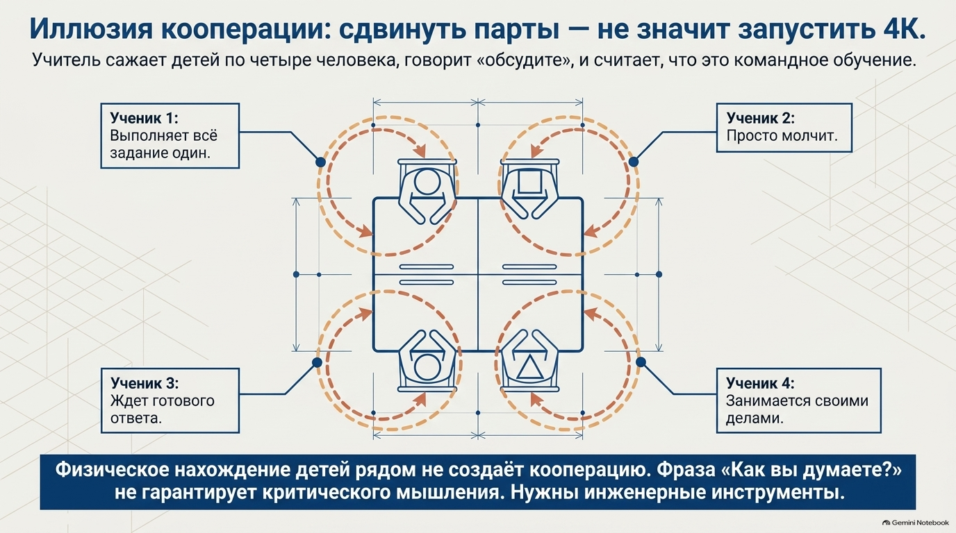 Иллюзия кооперации: сдвинуть парты — не значит запустить 4К