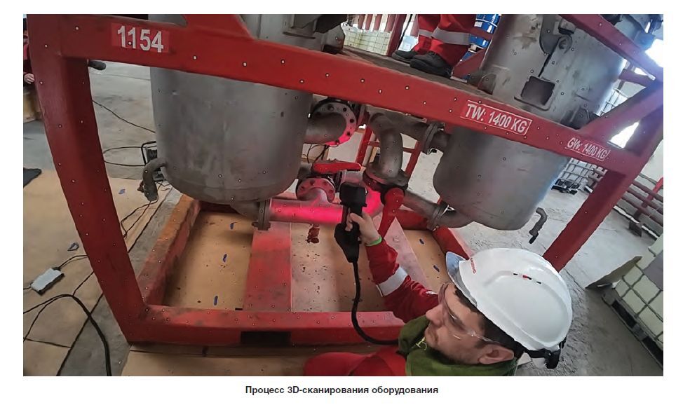 Процесс 3D-сканирования оборудования