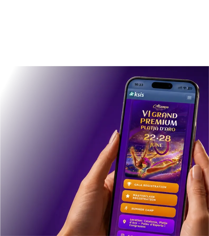 KSIS event guide displayed on a phone