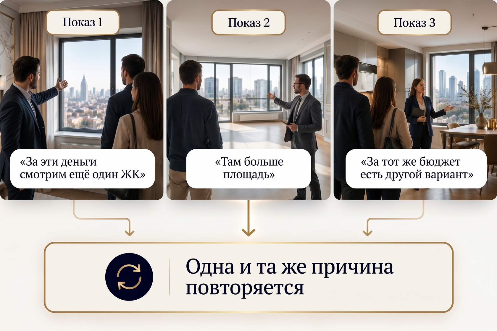 Три показа квартиры — и одна повторяющаяся причина отказа