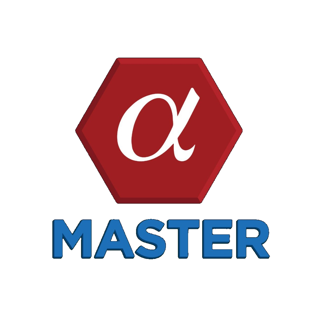 Логотип строительной компании по ремонту квартир в Барнауле Альфа Мастер