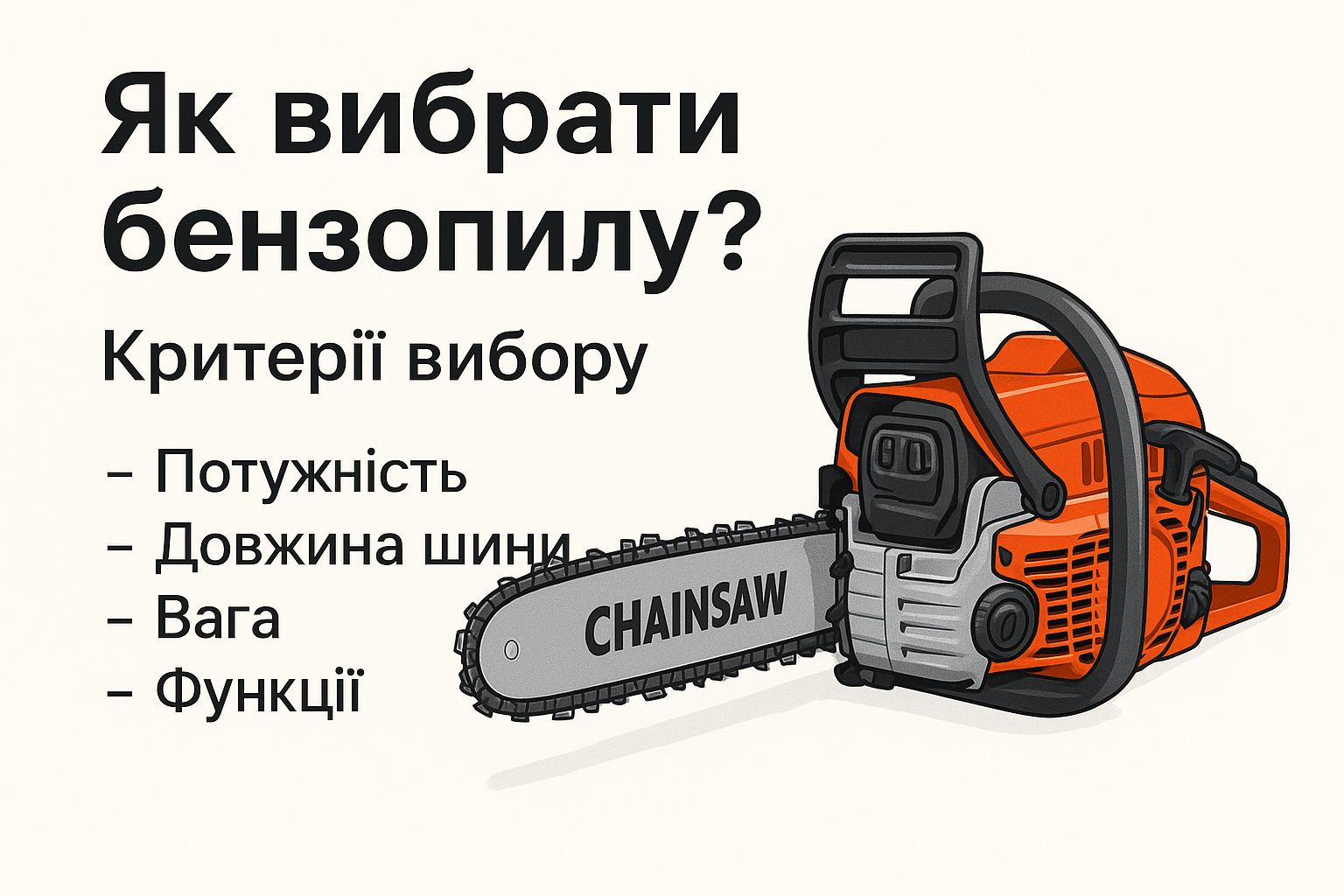 Як вибрати бензопилу?
