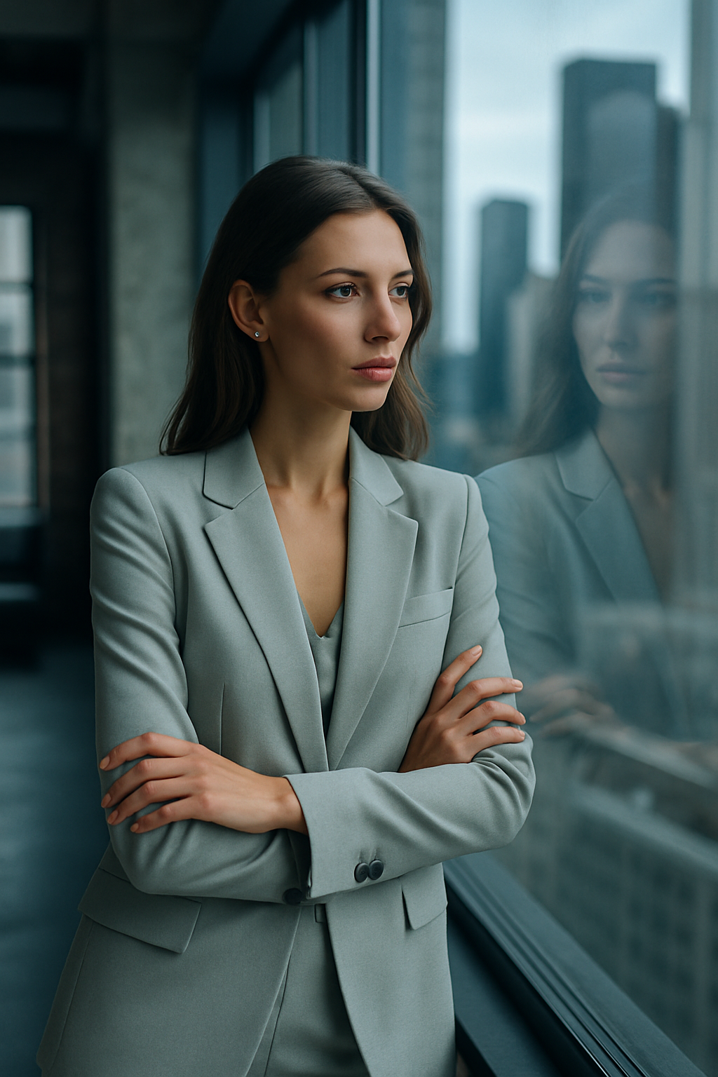 AI corporate portrait example in dark aesthetics