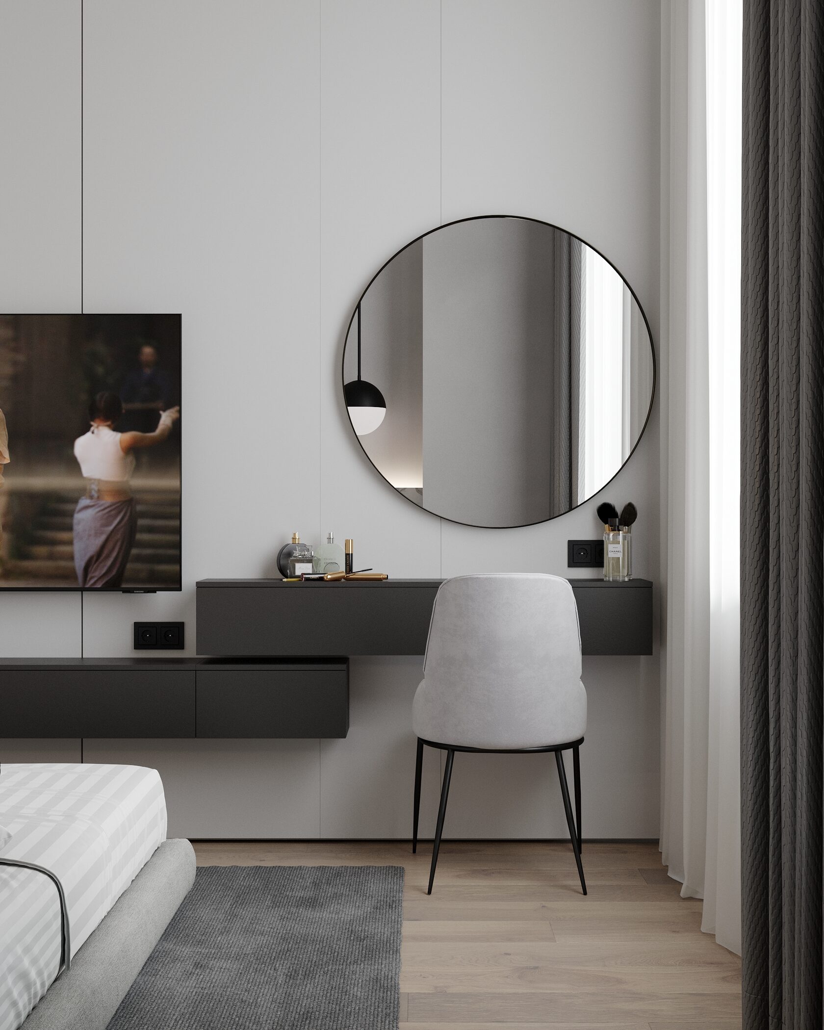 Зона макияжа в мастер-спальне