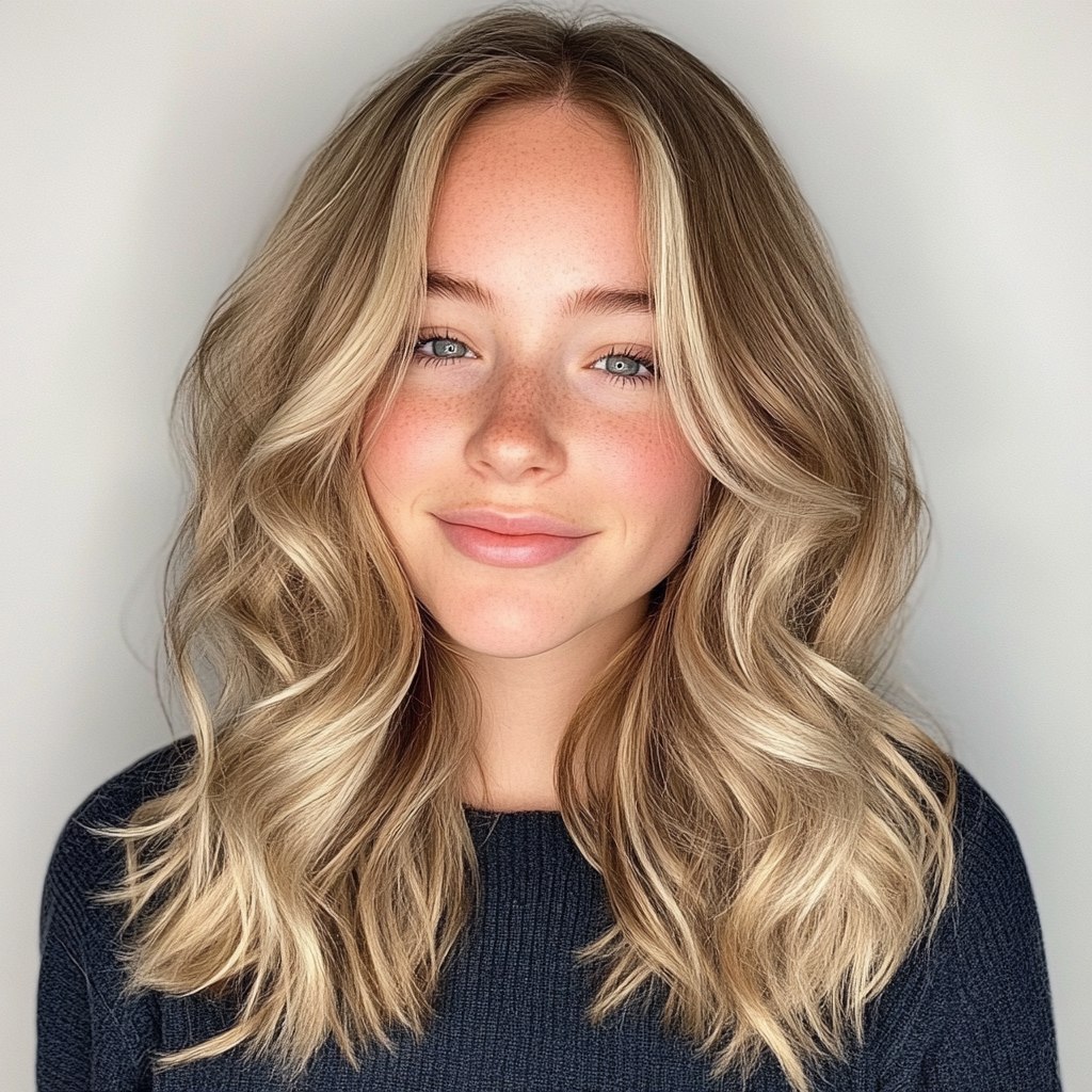 Сатиновый блонд на русых волосах: ровный тон и мягкие переливы