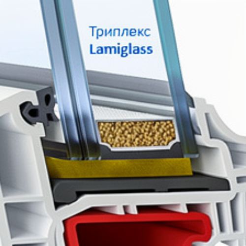 Триплекс Lamiglass — увеличенный фрагмент профиля