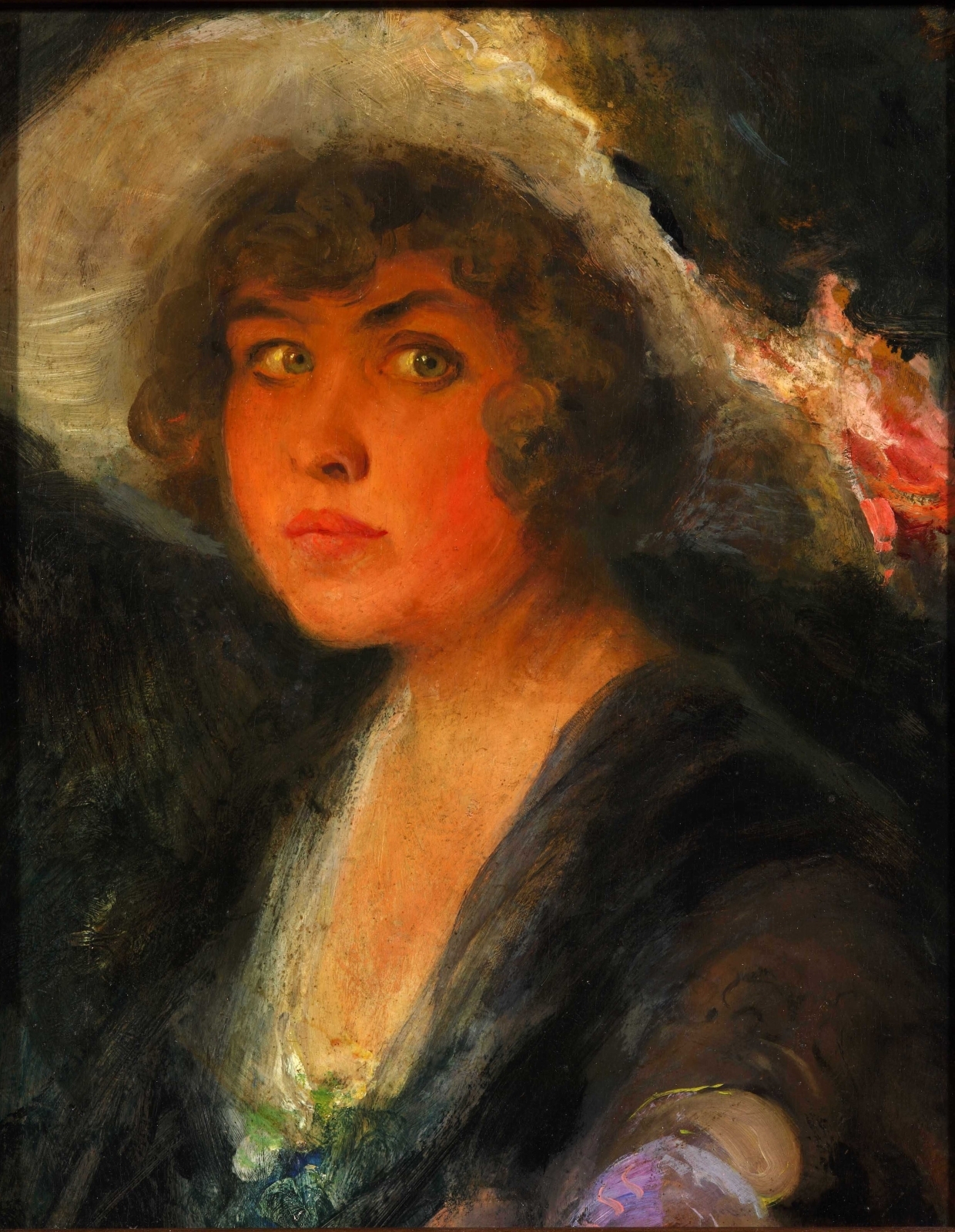  Портрет девушки в шляпе.1910-е