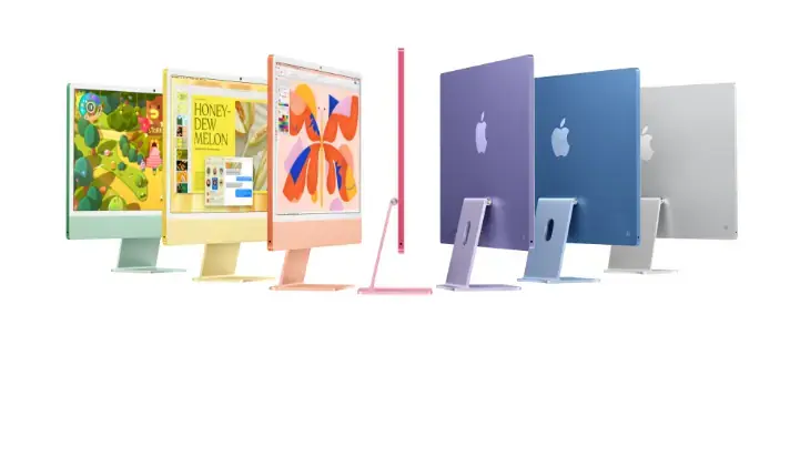 Все семь цветов iMac M4 вместе