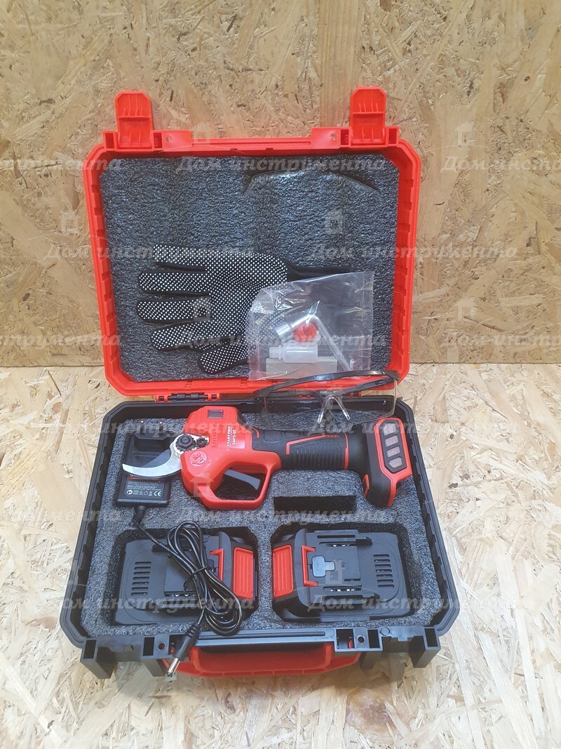 Секатор акумуляторний Start Pro SAP3-25 у кейсі — секатор з двома акумуляторами