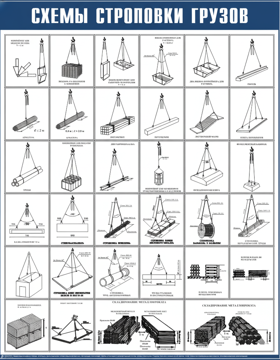 схемы строповки грузов