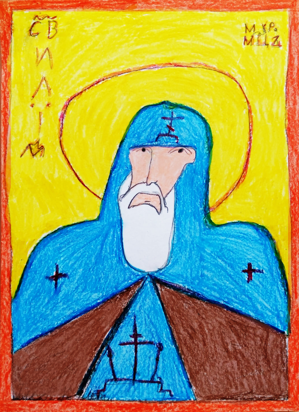 Рисунок ученика Школы Иконописи для детей Екатерины Муравьевой