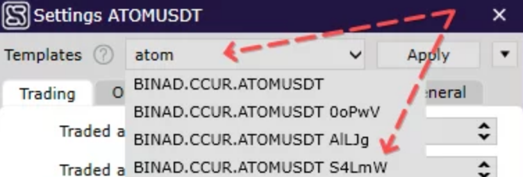 Plantillas para la configuración del ticker