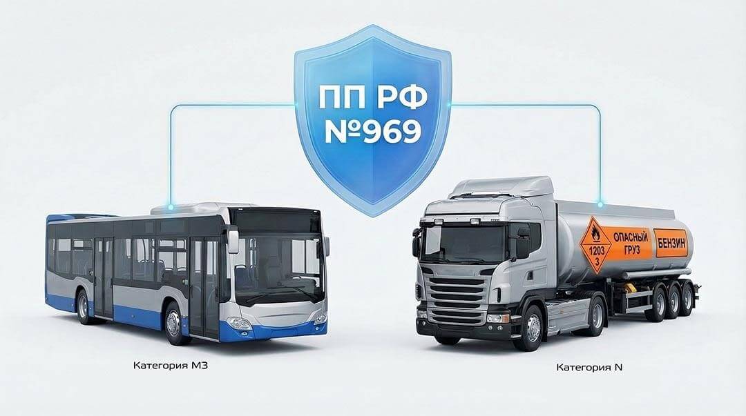 Транспорт, для которого обязателен видеоконтроль водителя