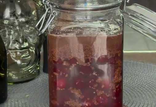 Приготовление настойки из вишни на водке с шоколадом: шаг 4