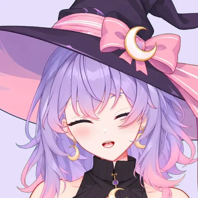 Смех VTuber модели ведьмочки