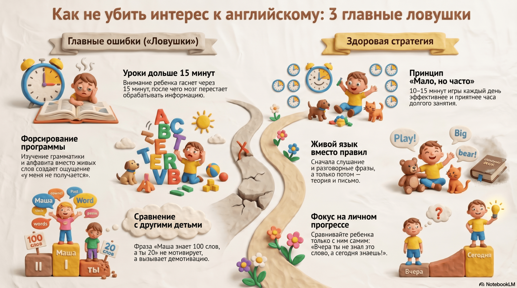 Ошибки родителей, которые убивают интерес к языку