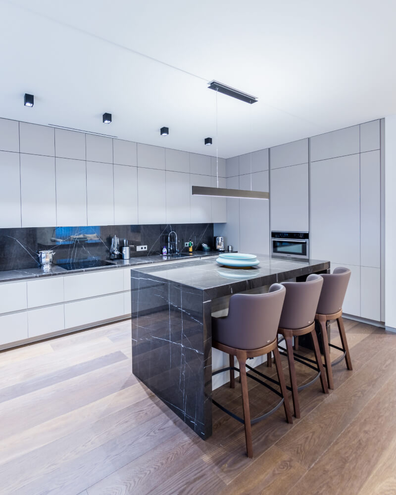 кухонный гарнитур с островком