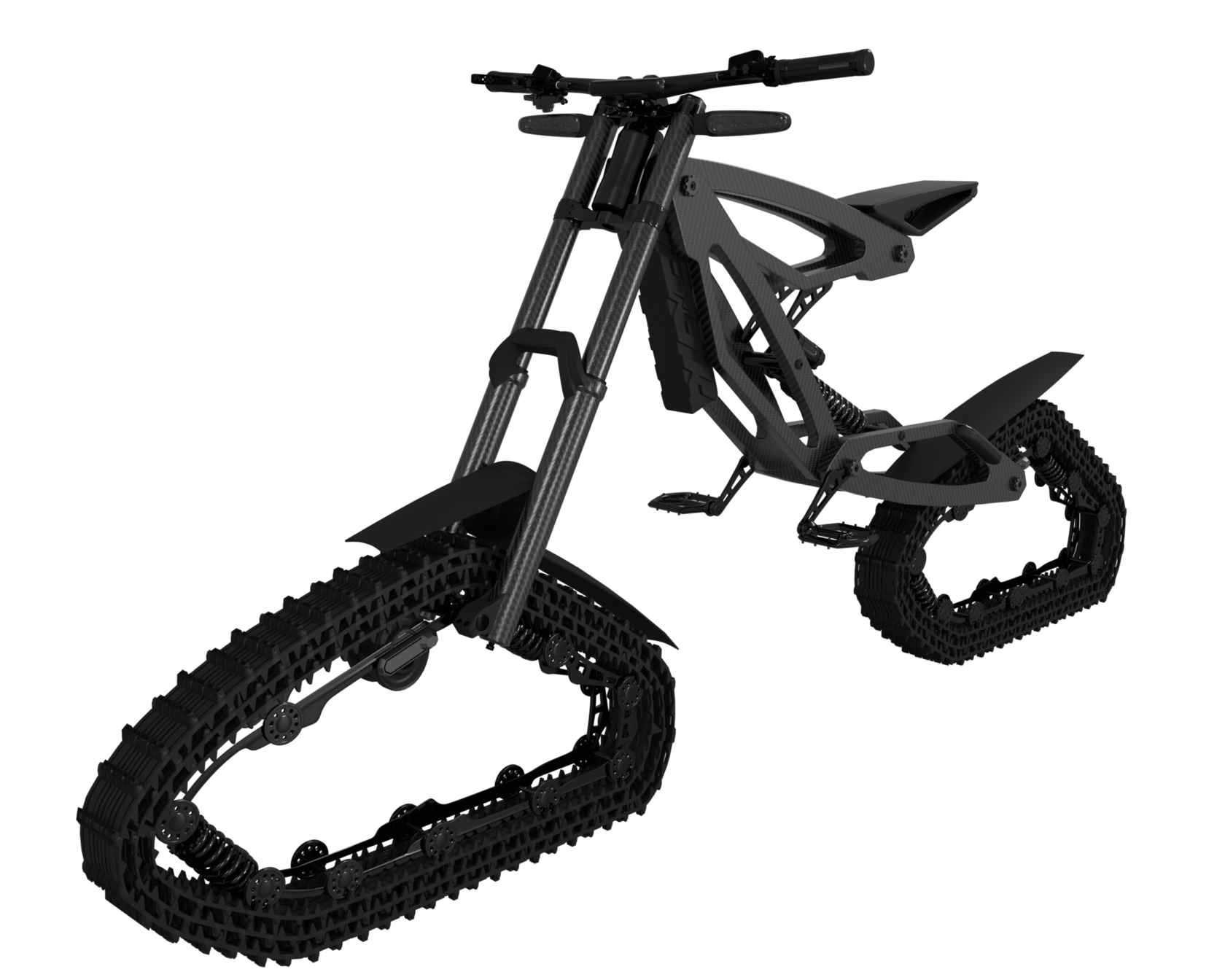 Мотовездеход сотовая структура гусеницы спереди