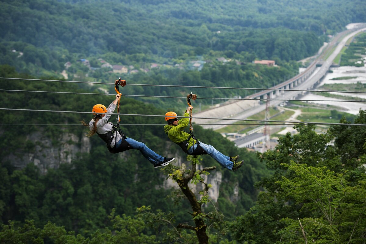 Zipline дети Скайпарк