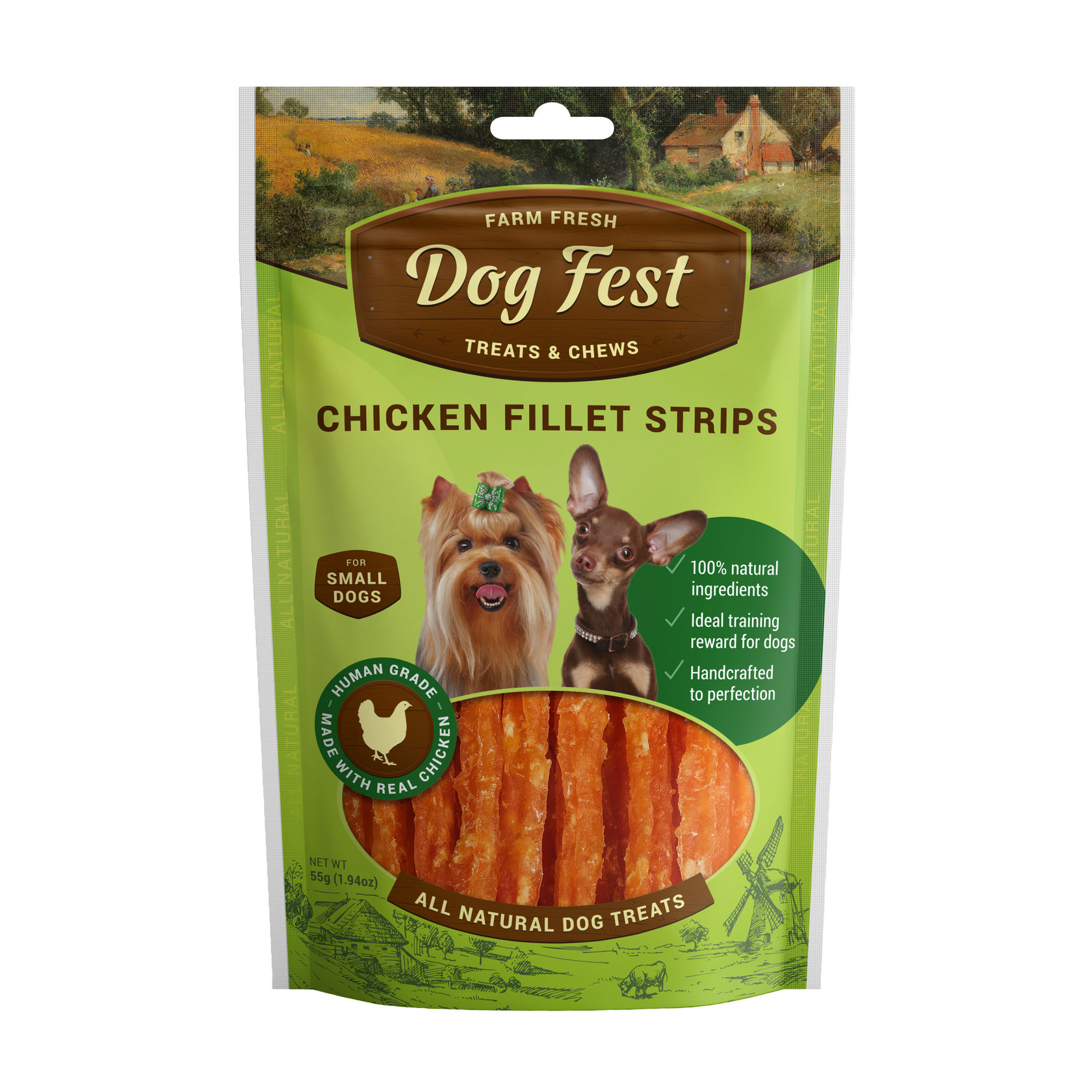 Chicken fillet strips for mini-dogs — "Dog Fest"